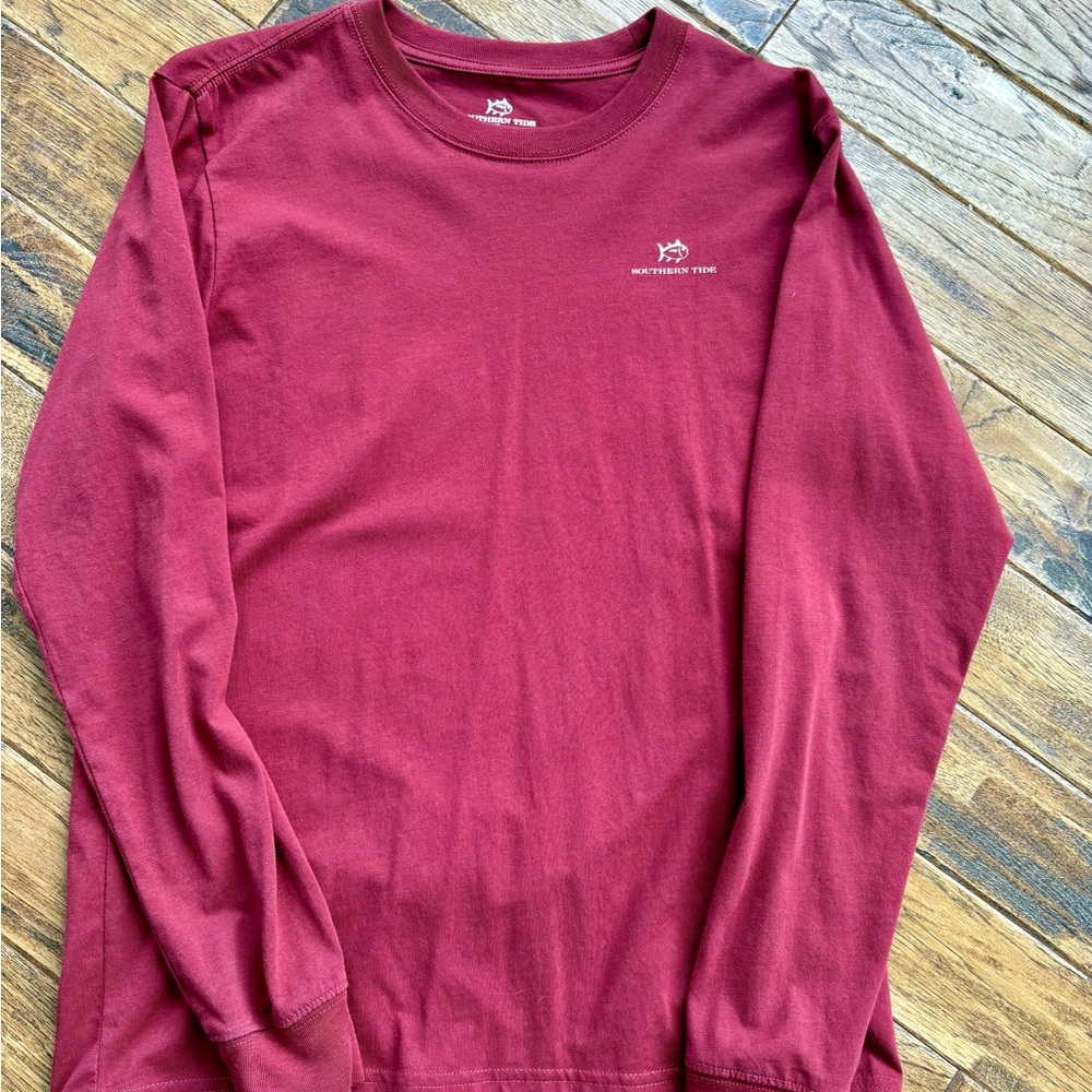 Southern Tide Kids Long Sleeve Tee - Maroon - Picture 3 of 3